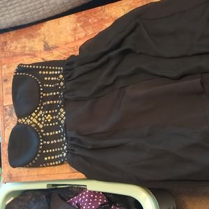 Black dress with gold